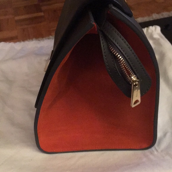 Celine trapeze bag. Black grey and orange